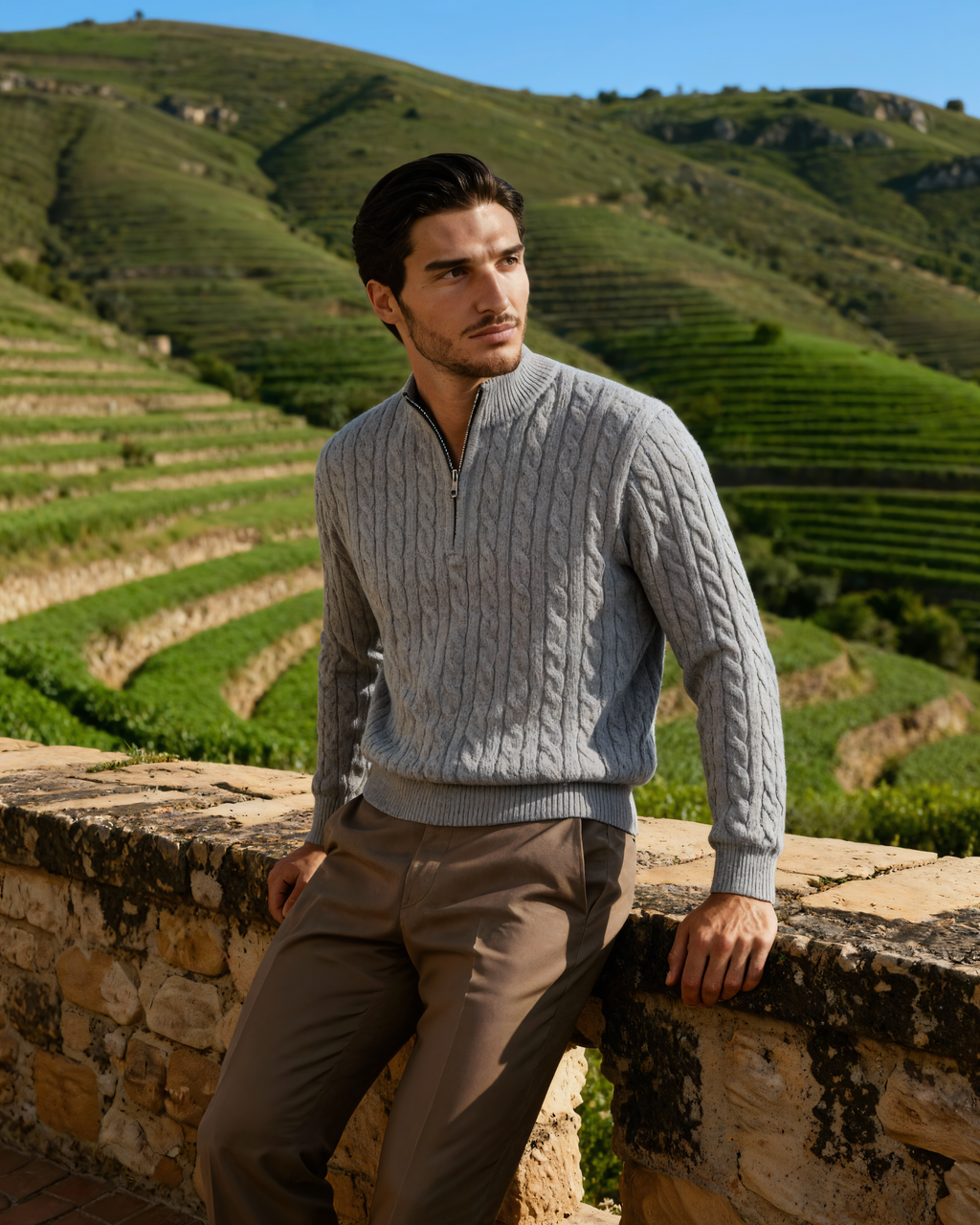 100% Cashmere Half-Zip Sweater