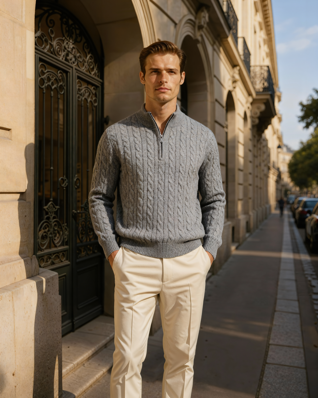 100% Cashmere Half-Zip Sweater