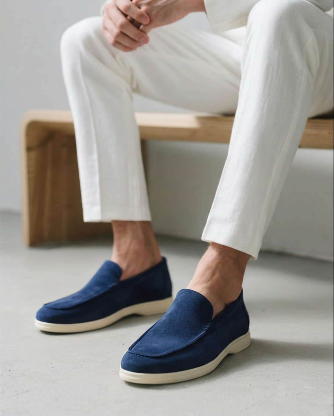 Old Money style suede loafers